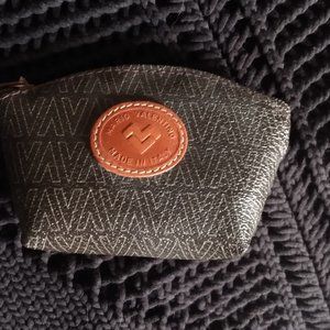 MARIO VALENTINO LOGO COIN PURSE NEW VINTAGE PVC